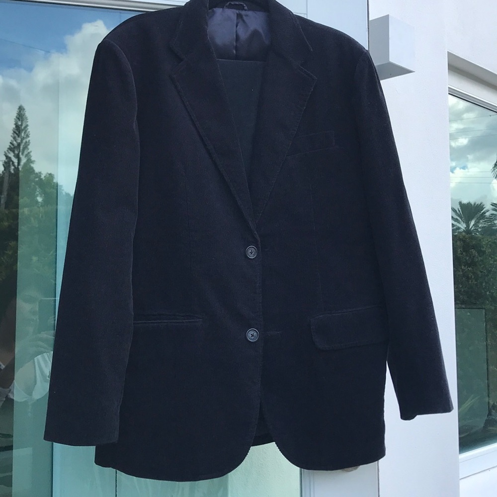 Suit velvet blue with pants